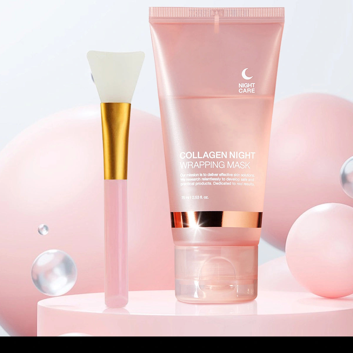 Gel aus der Évorèle-Tube wird mit dem Pinsel aufgetragen