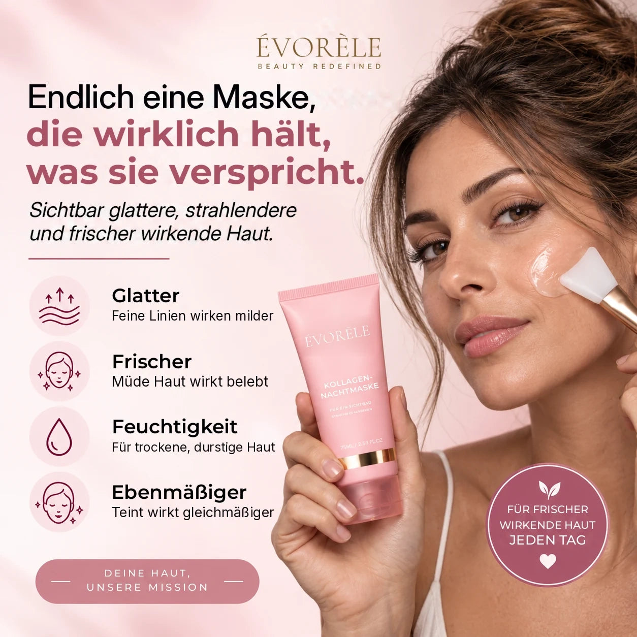 Kollagen-Nachtmaske + Pinsel – Bild 4