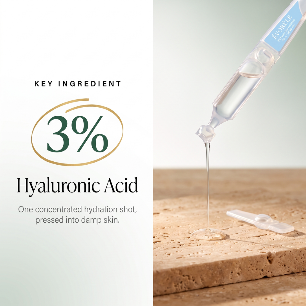 Key ingredient — 3% hyaluronic acid