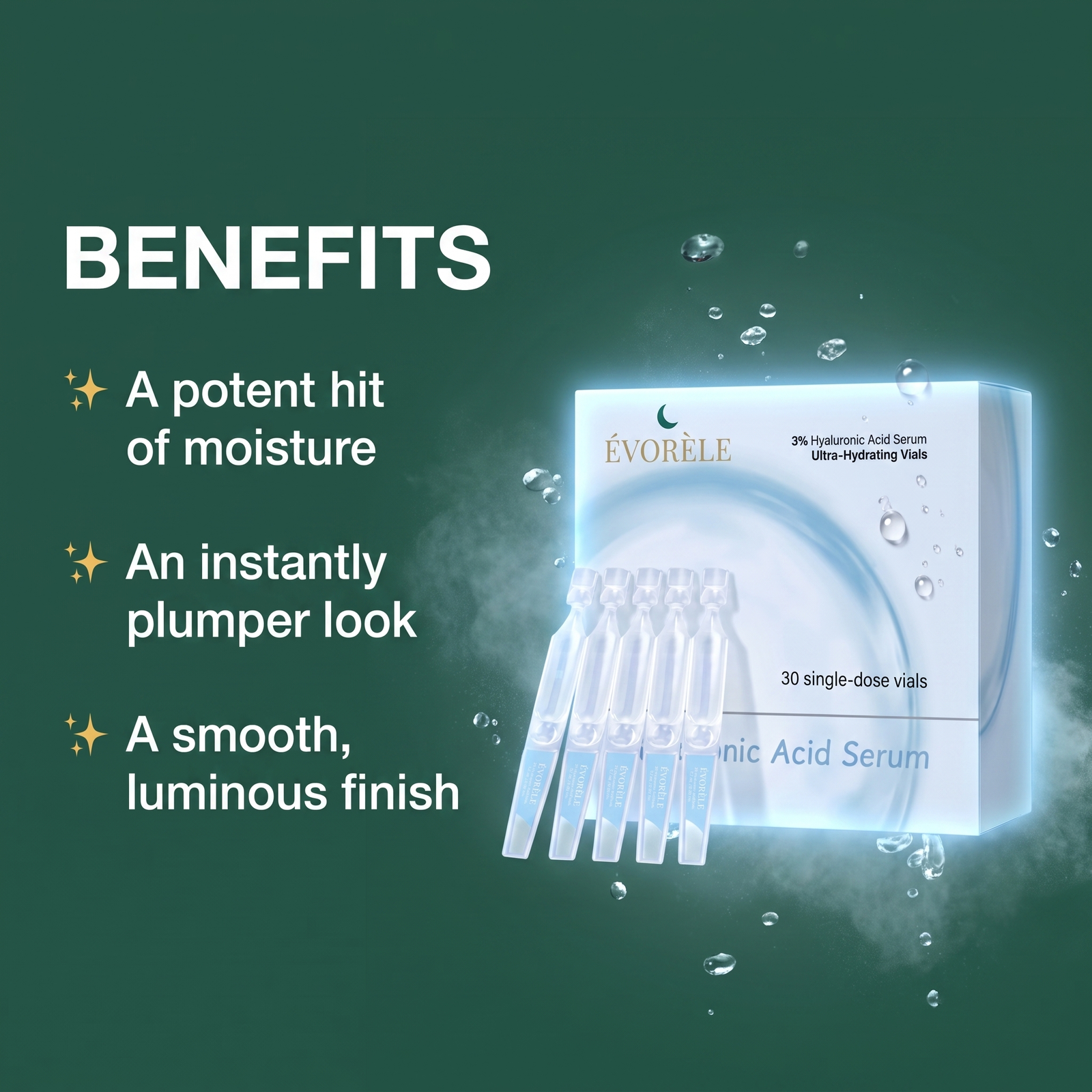 Benefits — moisture, an instantly plumper look, a luminous finish