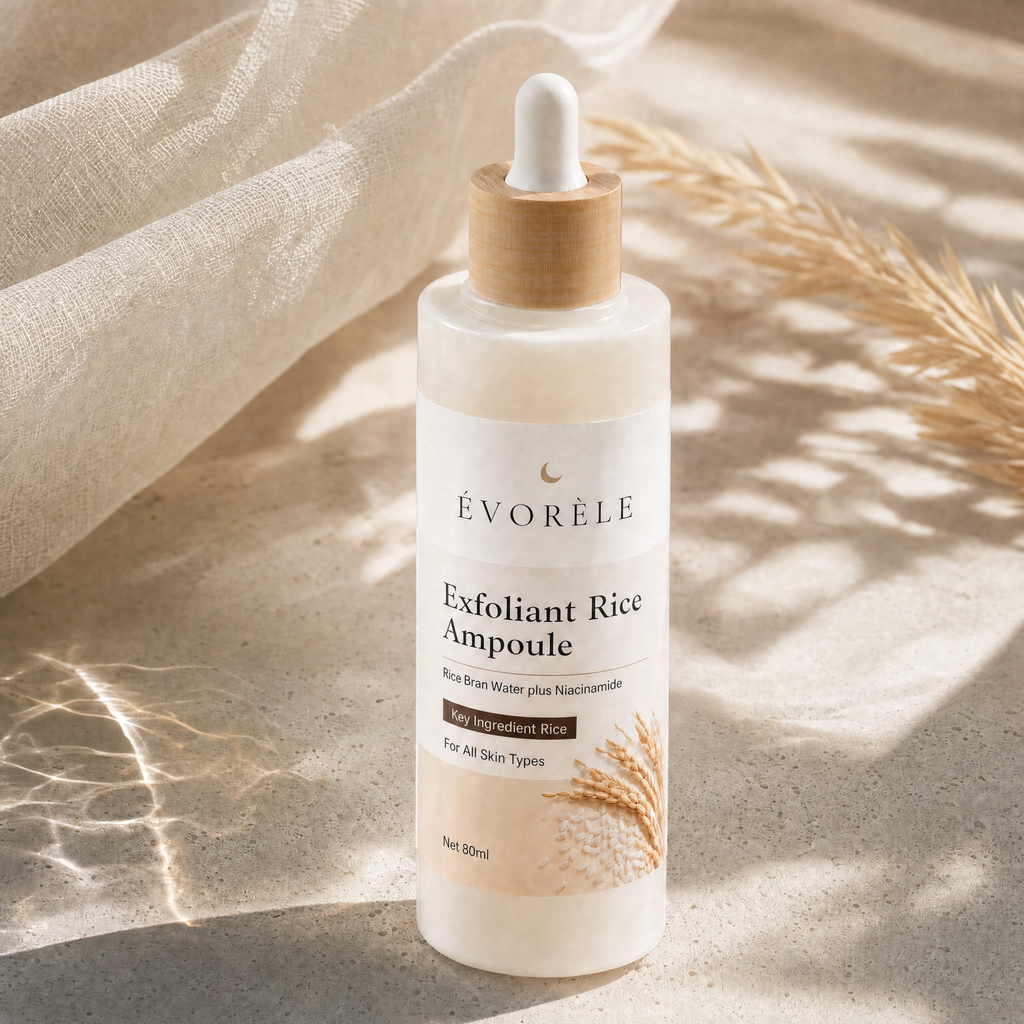 Évorèle Exfoliant Rice Ampoule bottle angle